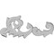 Ekena Millwork 26 3/4"W x 10 3/4"H x 1 5/8"P Sussex Flourish Onlay, Right ONL26X10X01SU-R - alternate 1